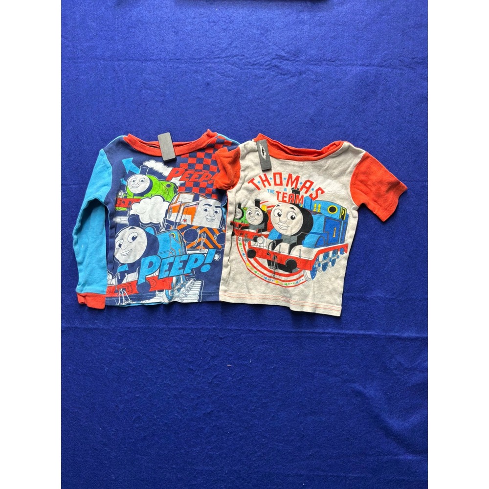 Traincore Toddler Thomas & Friends Pajama Tops 2pk 3T Blue Orange‎